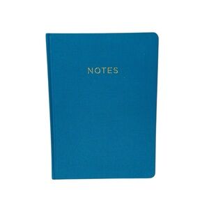 Blue Notebook with Gold 'Notes' Text
